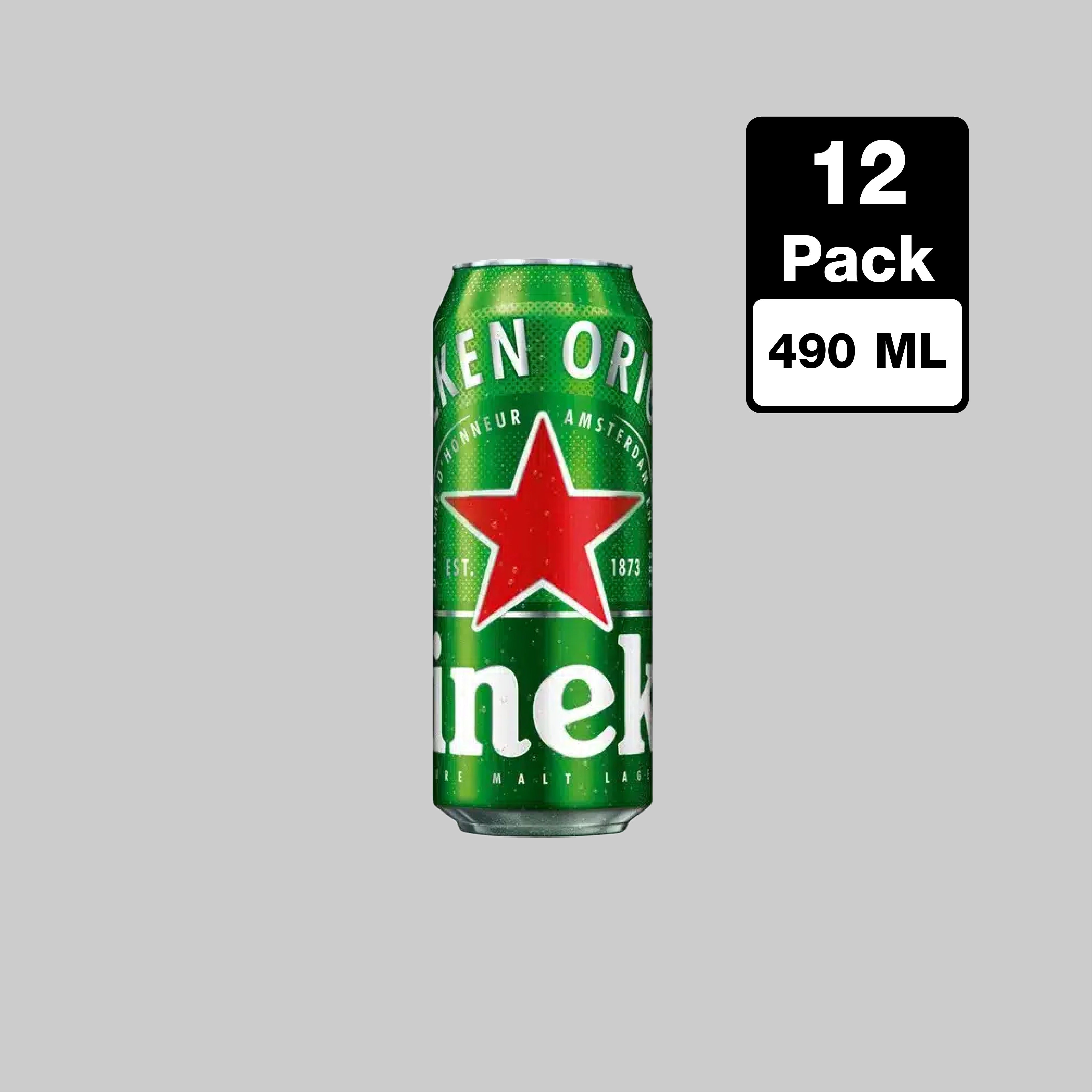 Heineken Original Beer Can 12x490ml 5.0% | TIME2DRINK